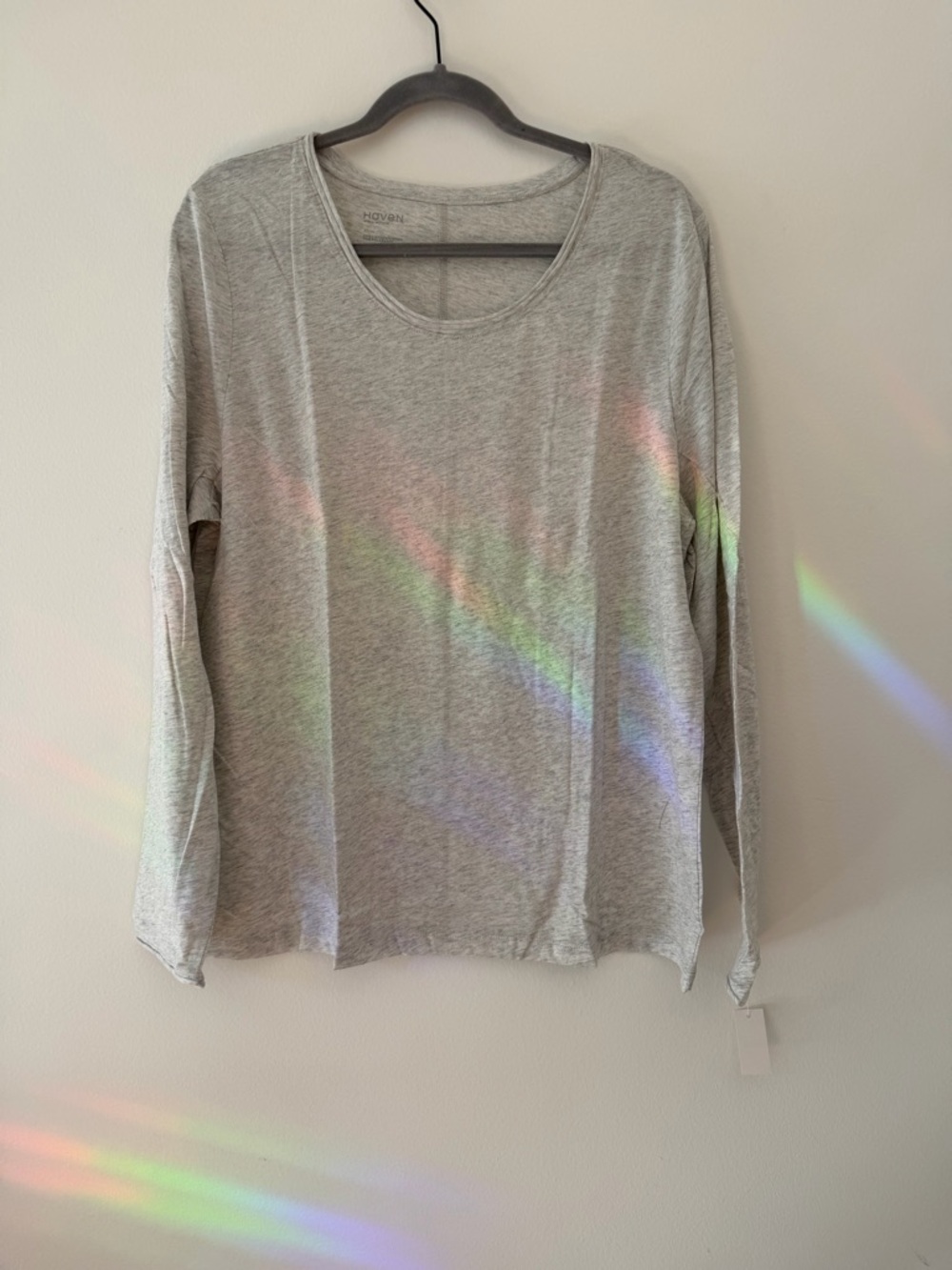 Haven Well Within cotton-blend long-sleeve gray T-shirt